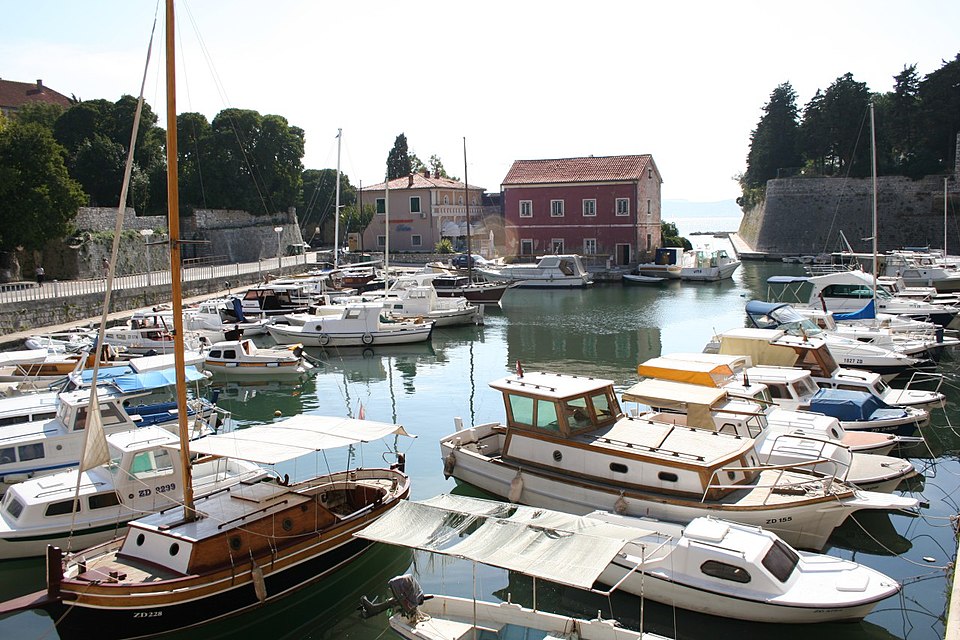 Fosa harbour in Zadar old town, Croatia