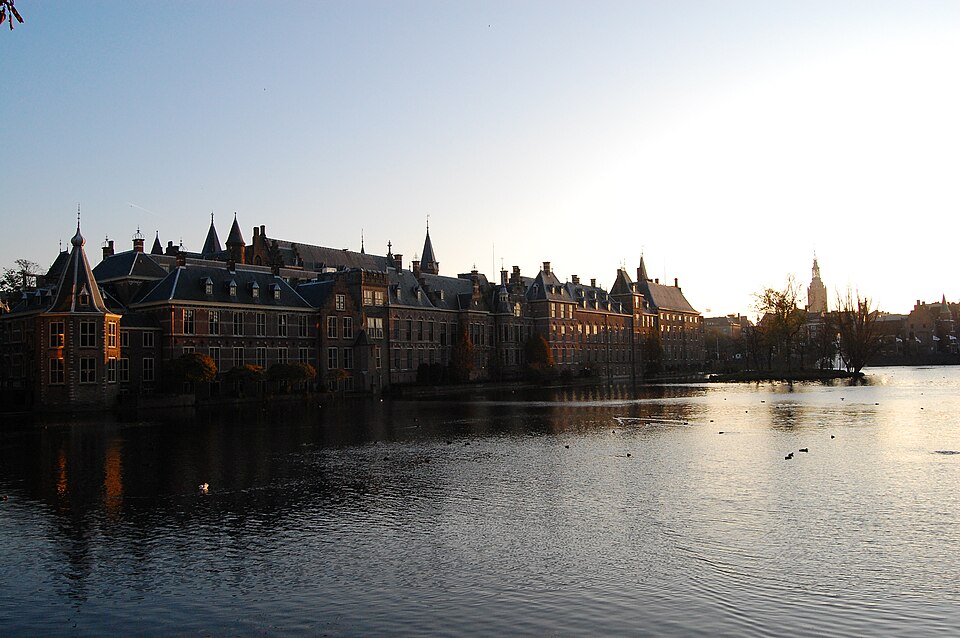 The Binnenhof parliament complex in The Hague, Netherlands