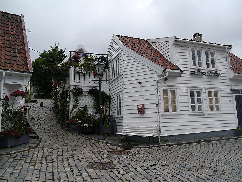 The white wooden houses of old Stavanger, Norway