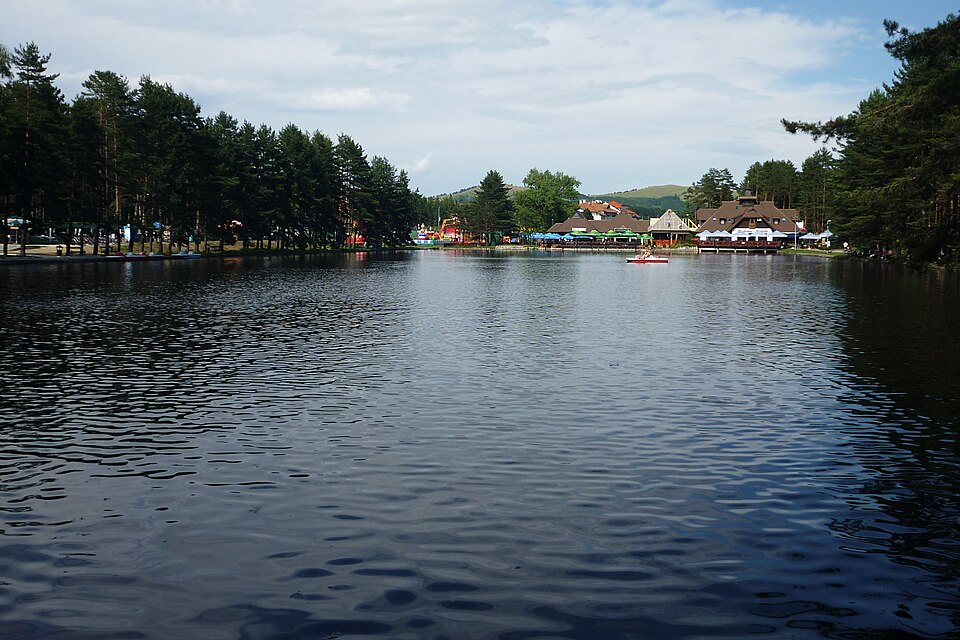 Zlatibor Lake on the mountain plateau, western Serbia