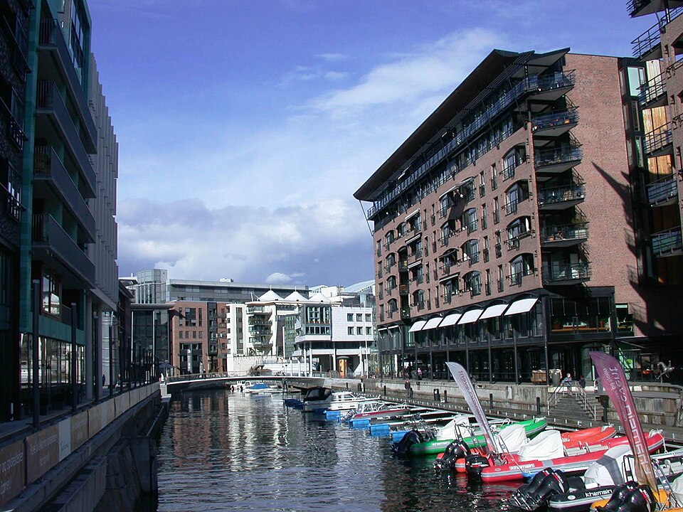 The Aker Brygge waterfront in Oslo, Norway