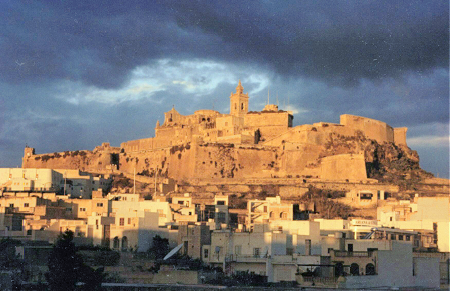 The Cittadella fortress above Victoria, Gozo, Malta