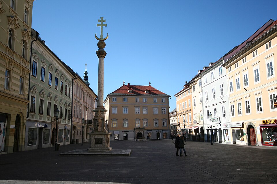 Alter Platz historic square in Klagenfurt, Austria
