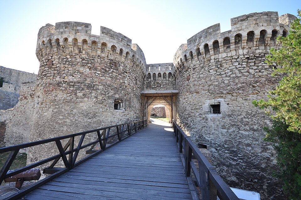 Belgrade Fortress above the Sava and Danube rivers, Serbia