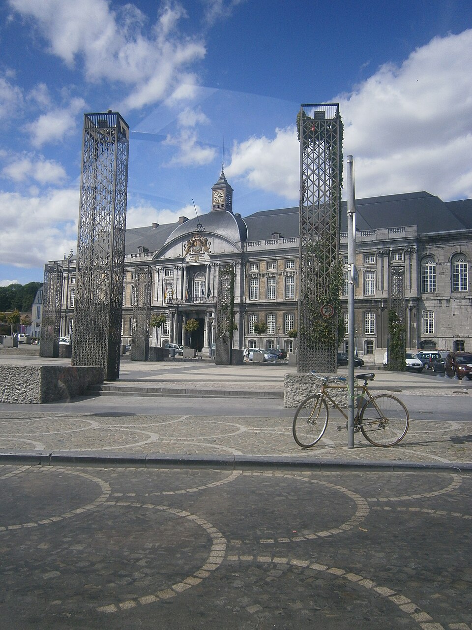 Place Saint-Lambert, the central square of Liege, Belgium