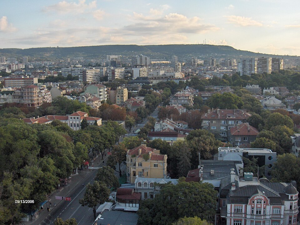 Overview of Varna city on the Bulgarian Black Sea coast