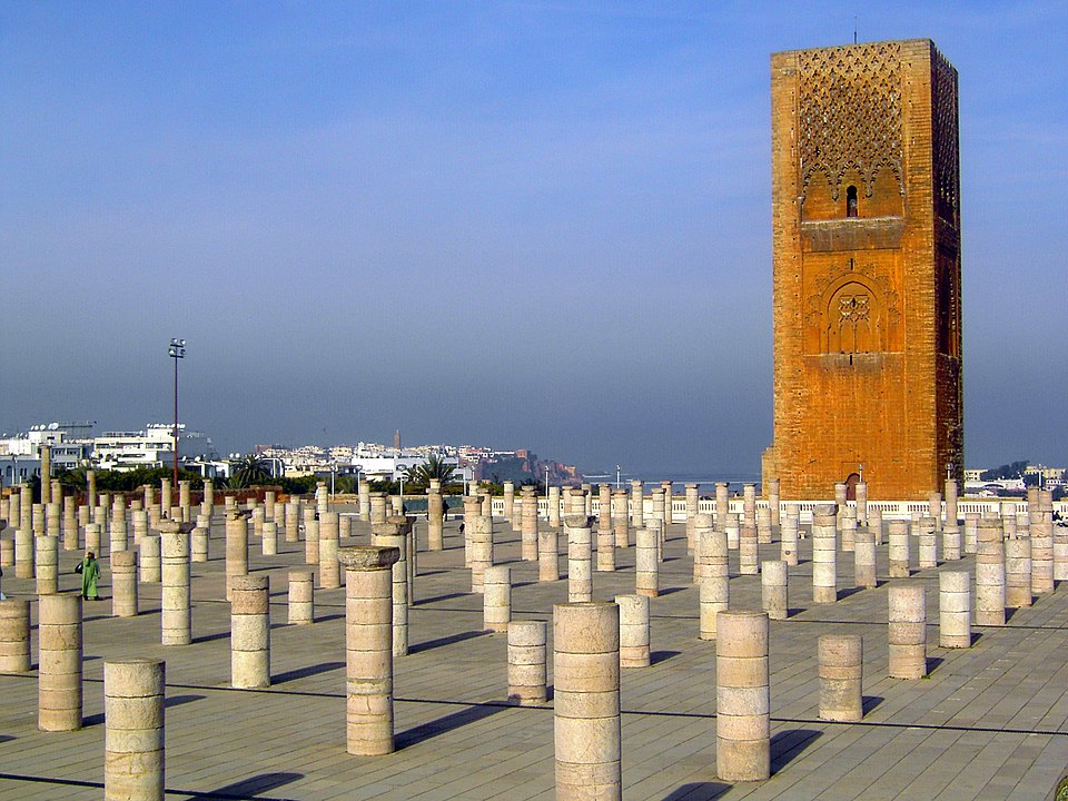 The Hassan Tower and columns in Rabat, Morocco