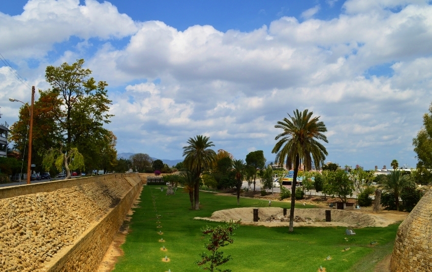 The Venetian walls around old Nicosia, Cyprus