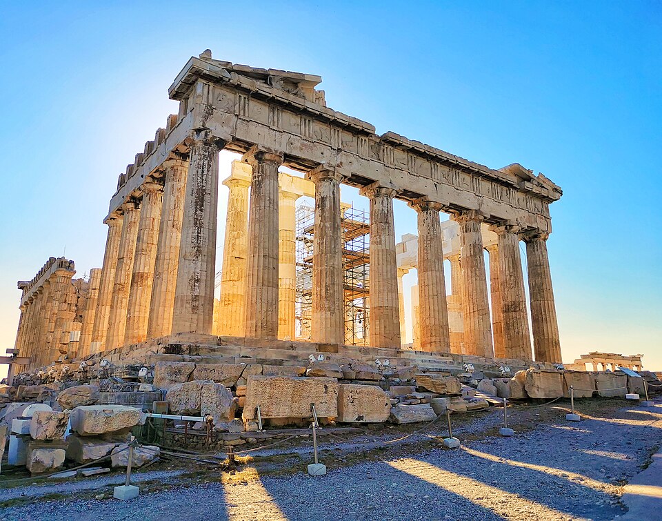 The Parthenon on the Acropolis hill in Athens, Greece