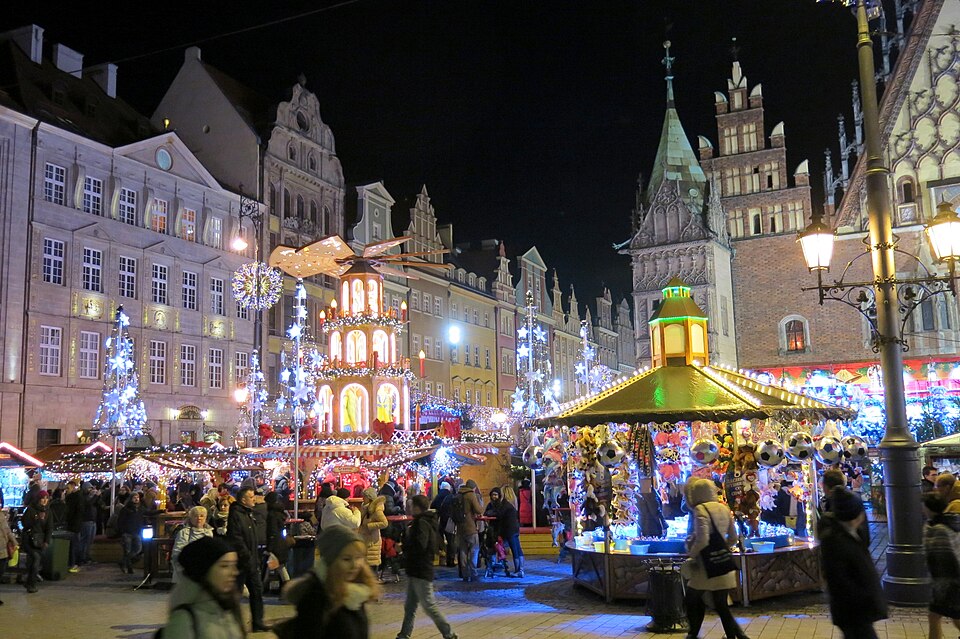 The market square (Rynek) in Wroclaw, Poland