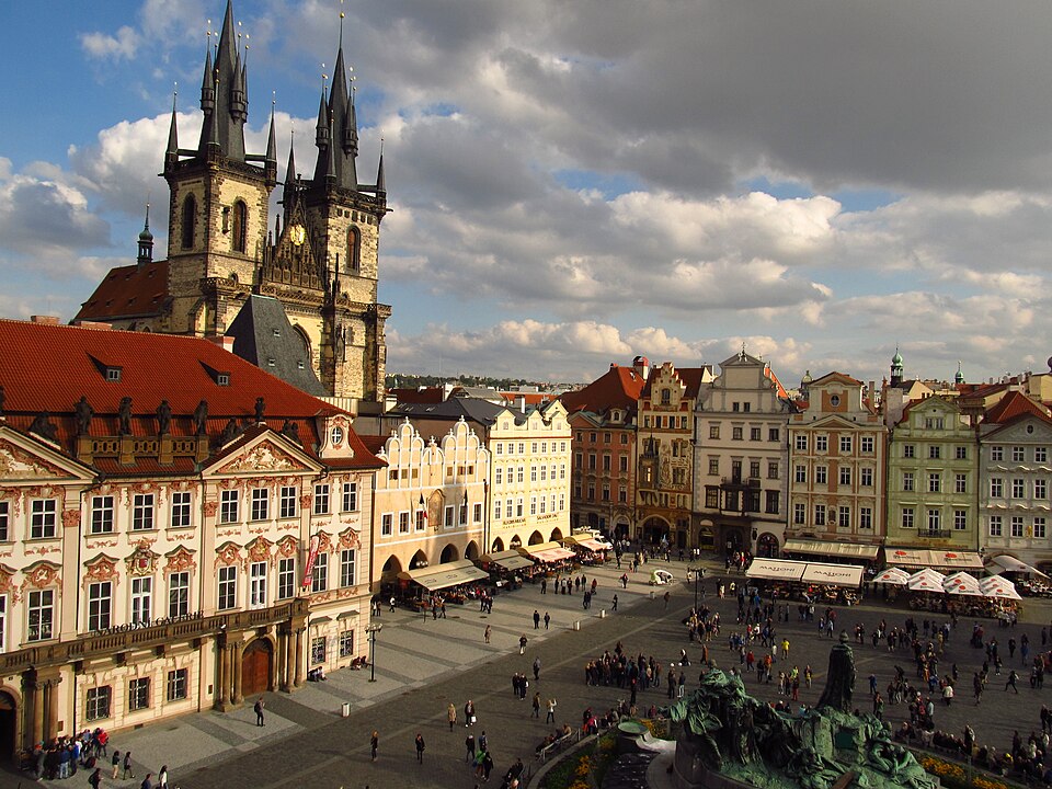 Prague Old Town Square with the Church of Our Lady before Tyn, Czechia