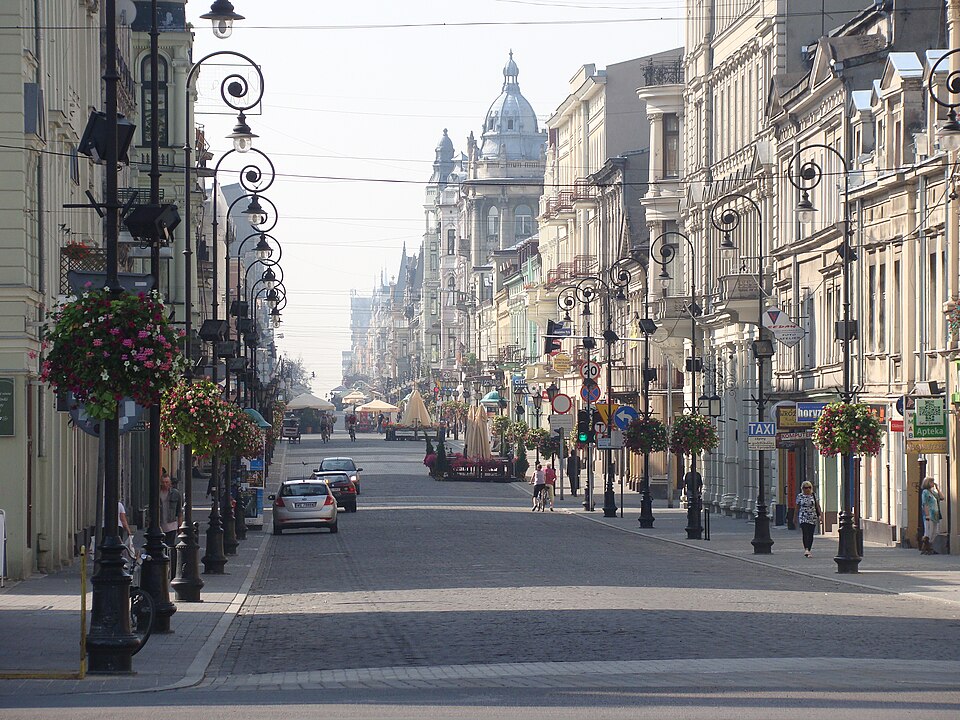 Piotrkowska Street in Lodz, Poland