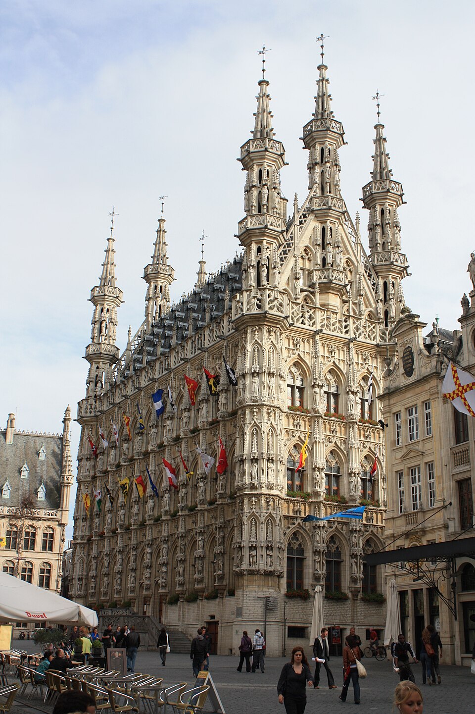 The Gothic Town Hall in Leuven, Belgium
