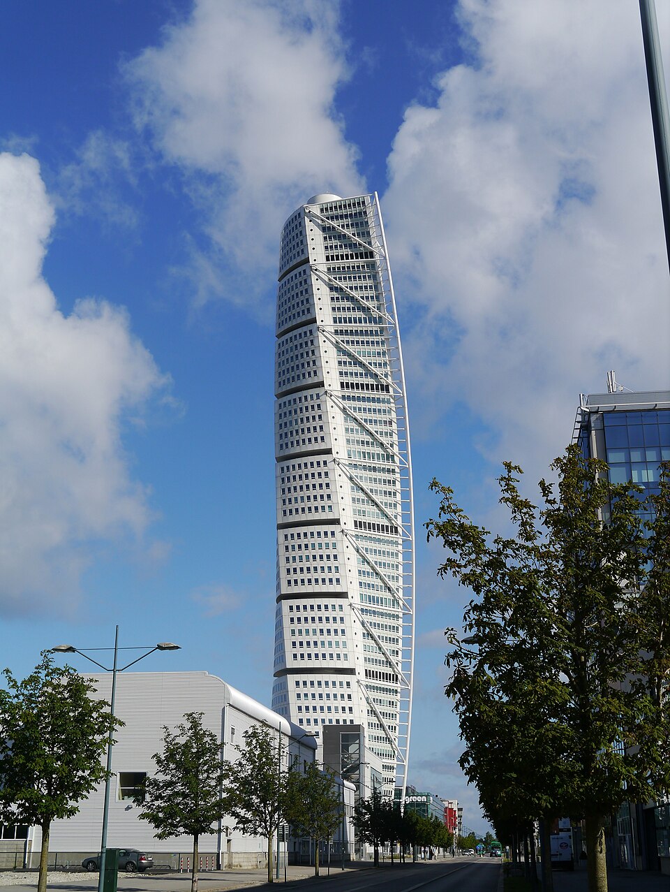 The Turning Torso tower on the Malmo waterfront, Sweden