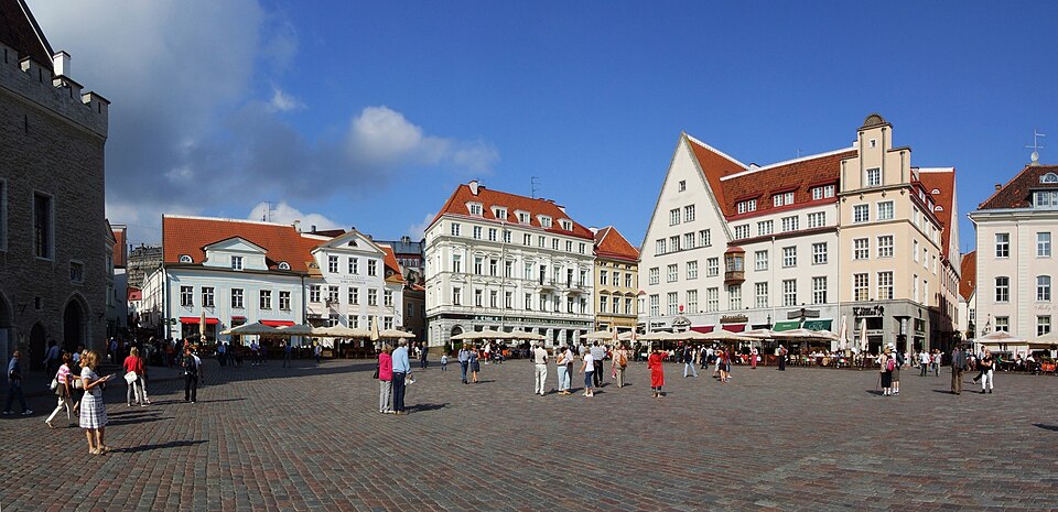 Town Hall Square in Tallinn Old Town, Estonia
