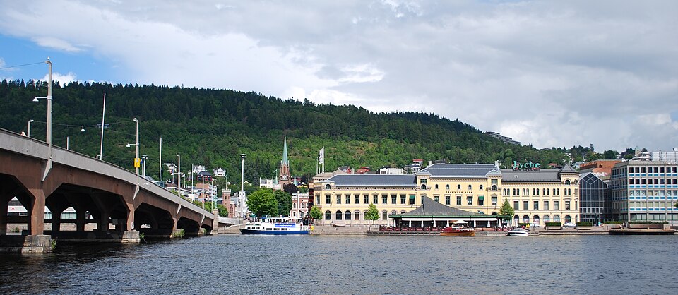 The town bridge over the Drammen river, Norway