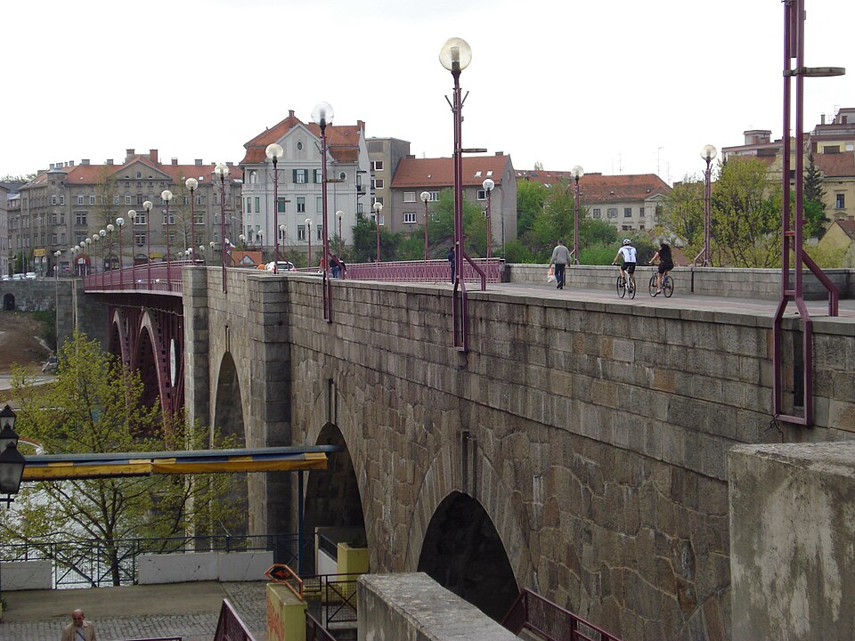 The main bridge over the Drava in Maribor, Slovenia
