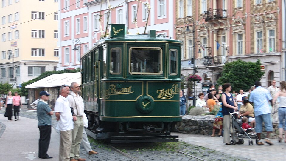 Main Street in the historic centre of Kosice, Slovakia