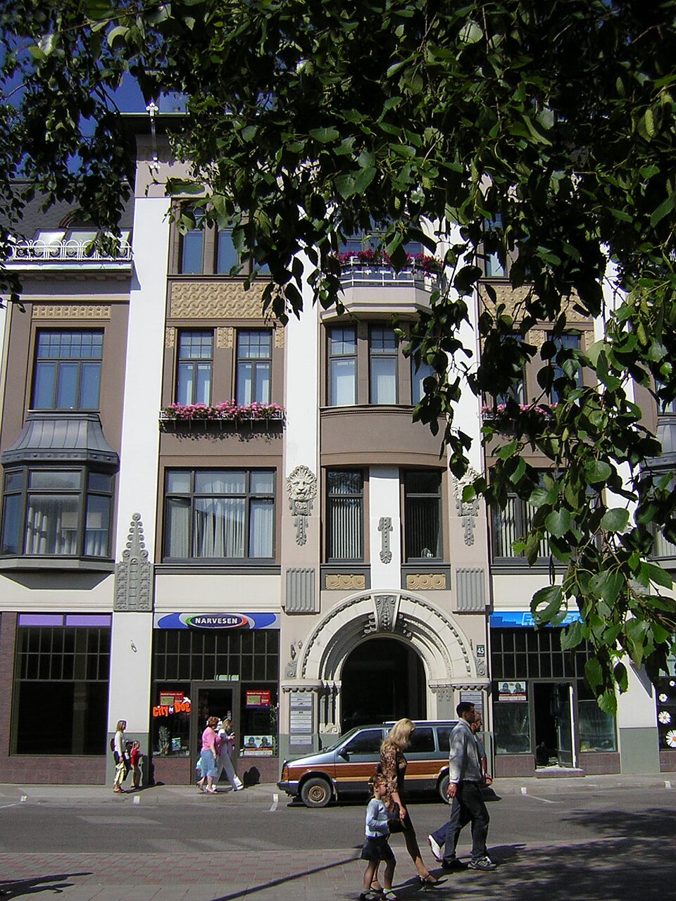 Art Nouveau building in central Liepaja, Latvia