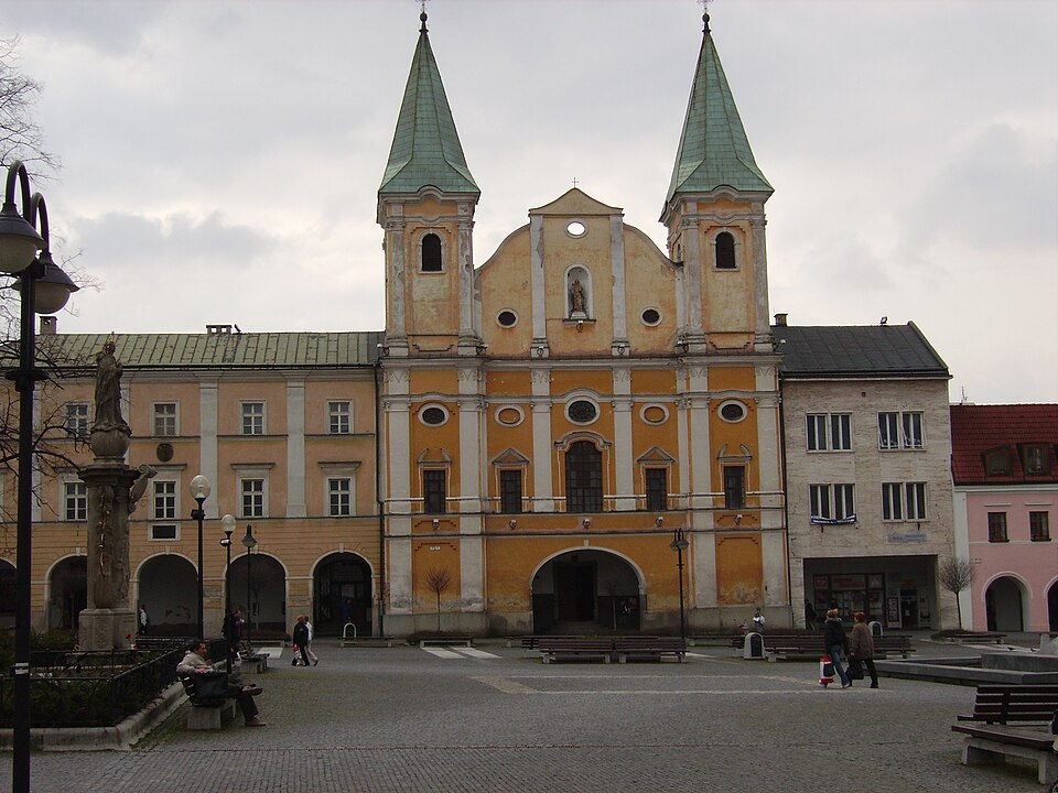 The main square of Zilina, Slovakia