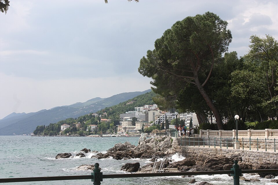 The Lungomare coastal path in Opatija, Croatia