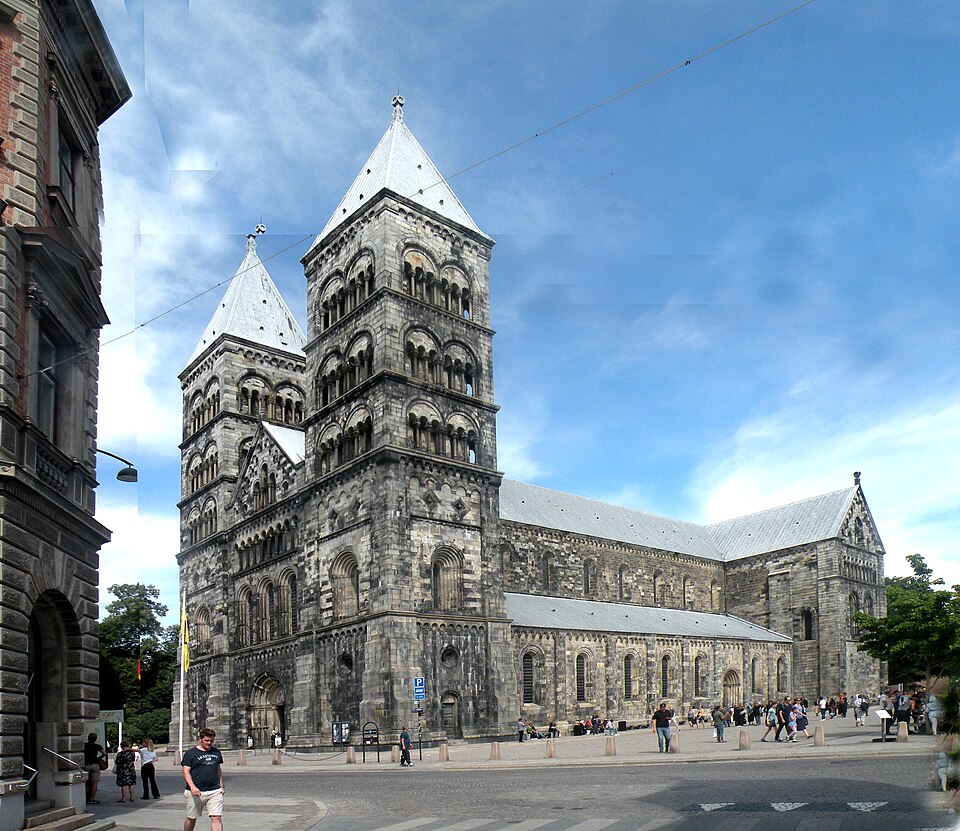 Lund Cathedral, a 12th century Romanesque landmark, Sweden
