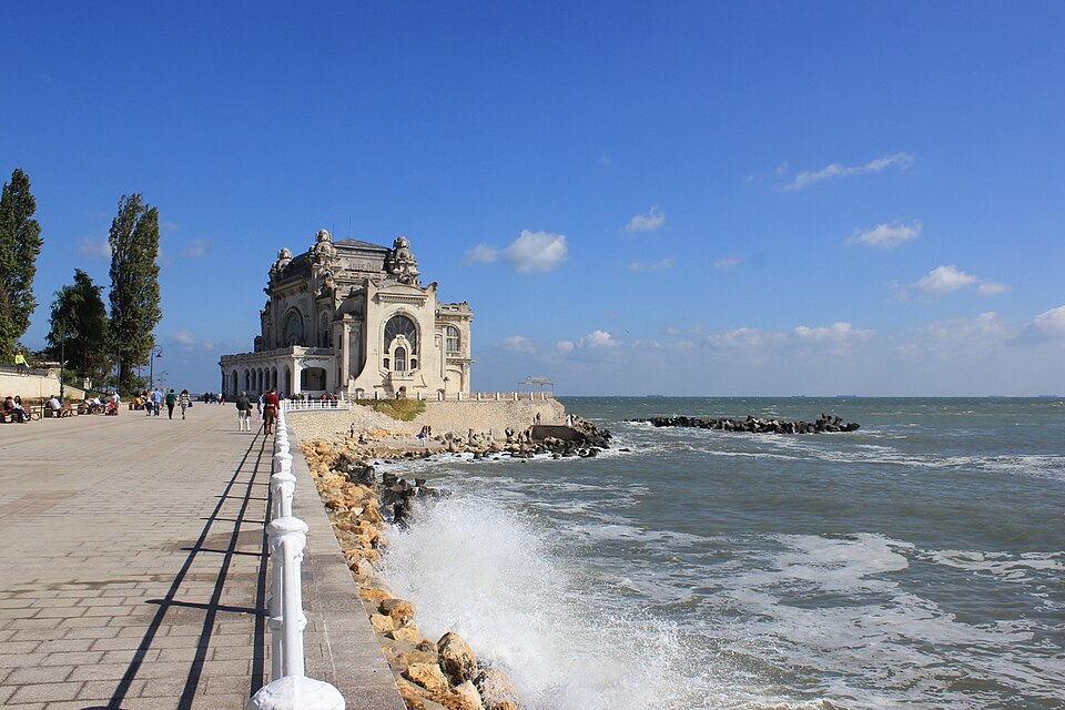 The Constanta Casino on the Black Sea coast, Romania