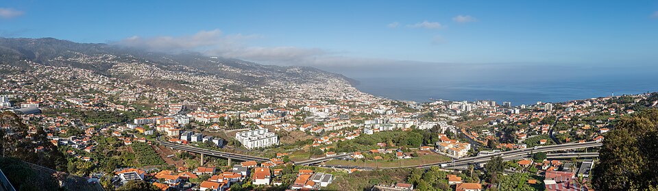 Panorama of Funchal city and harbour, Madeira, Portugal
