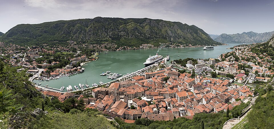 Kotor old town and the Bay of Kotor, Montenegro